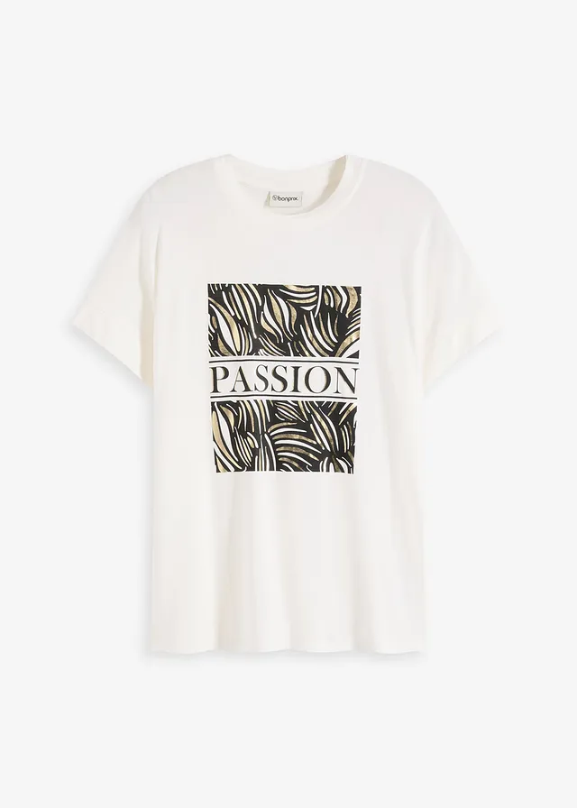 T-shirt met placement-print • wolwit • bonprix online shop