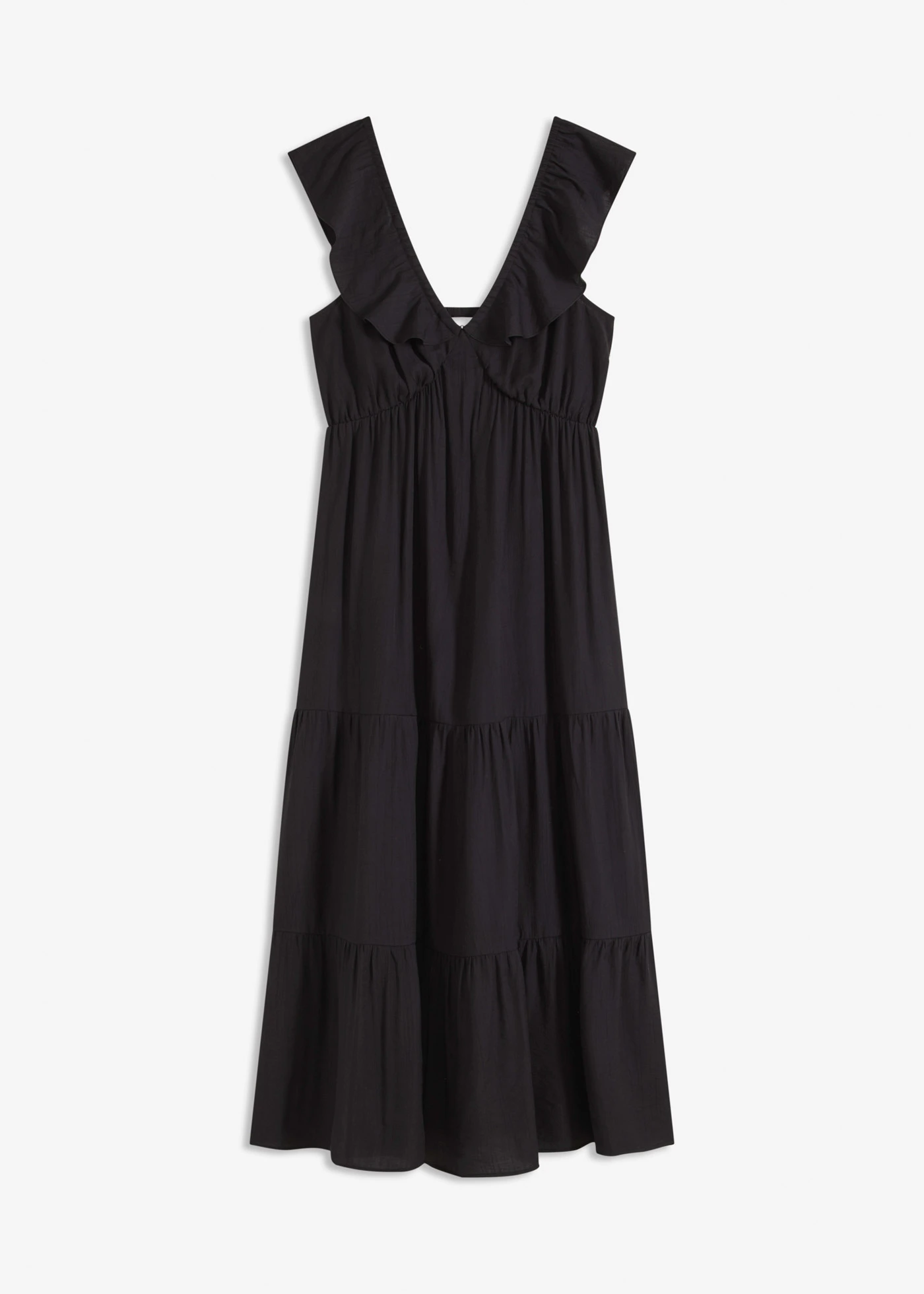 Sukienka na ramiączkach, z delikatnej mieszanki wiskozy • czarny • sklep bonprix