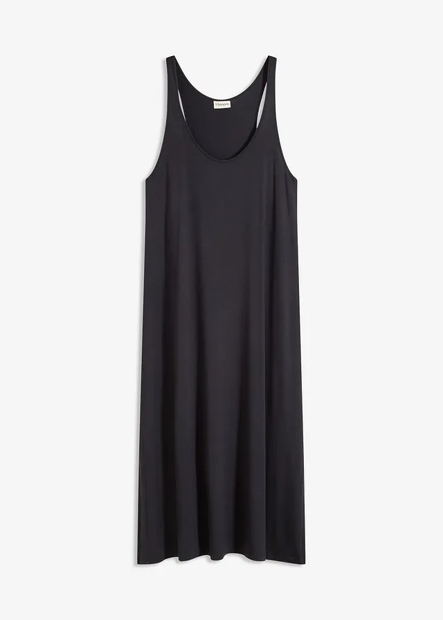 Robe fluide en jersey viscose • noir • Boutique bonprix