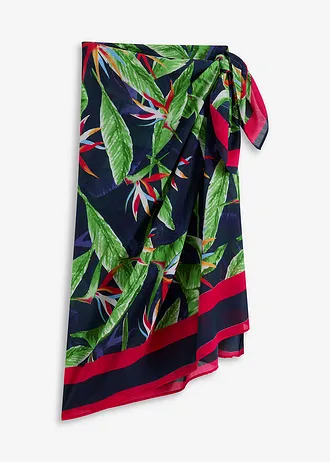Strandpareo • donkerblauw-groen-rood gebloemd • bonprix online shop