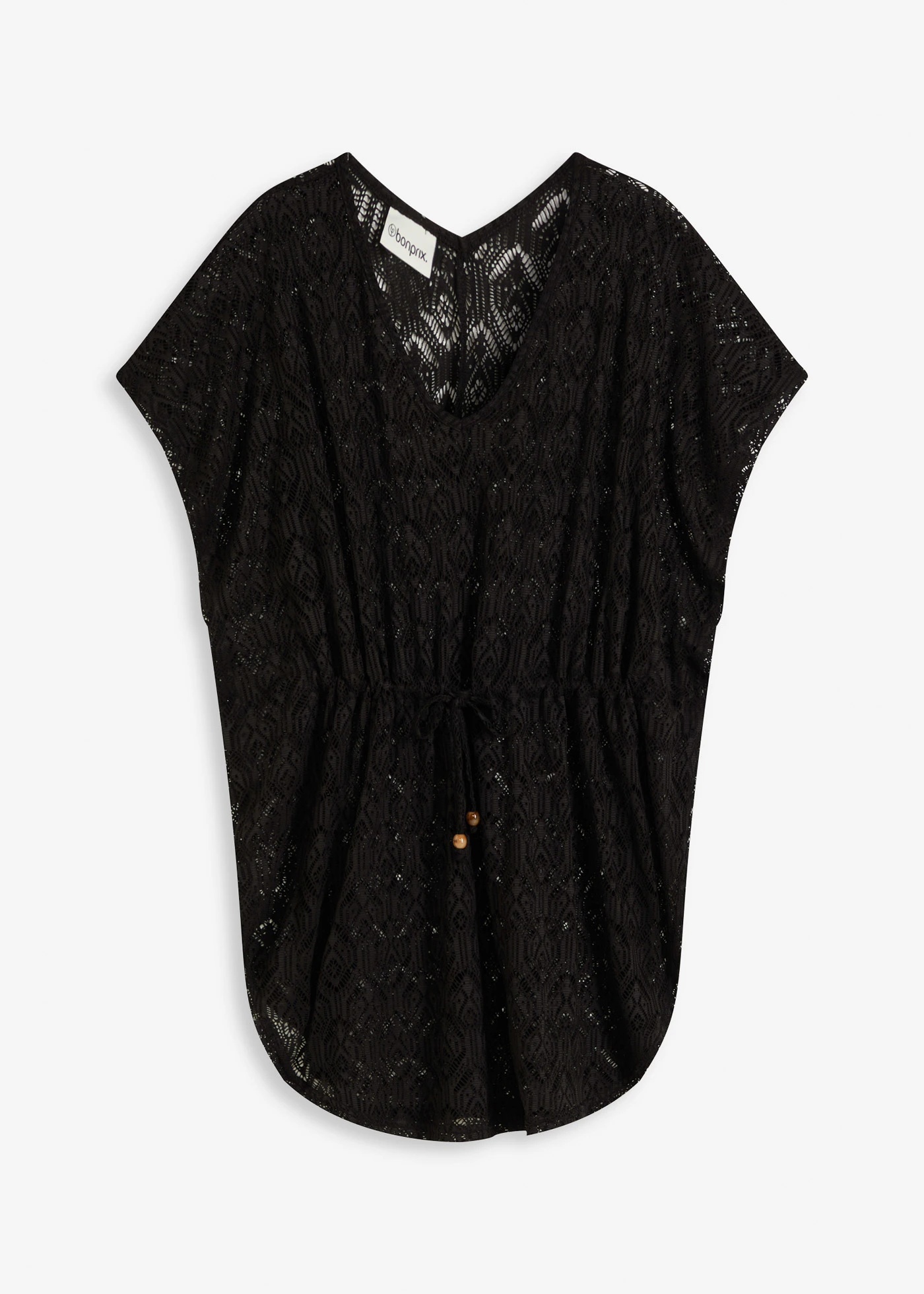 Tunique de plage transparente en dentelle • noir • Boutique bonprix