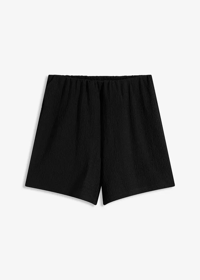 Pantaloni scurți din jerse subțire creponat