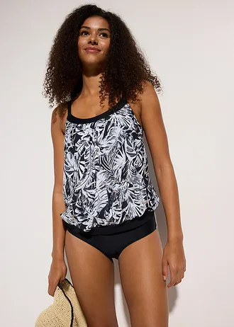 Oversized tankini (2-dlg. set), Kleur: zwart