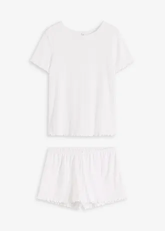 Shortama van Ppointelle jersey • wit • bonprix online shop