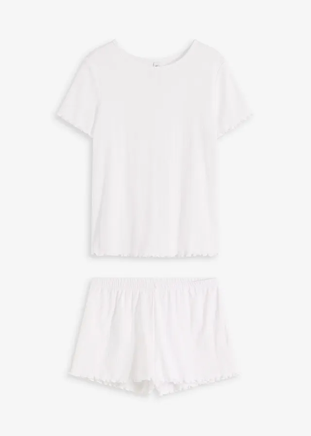 Shortama van Ppointelle jersey • wit • bonprix online shop