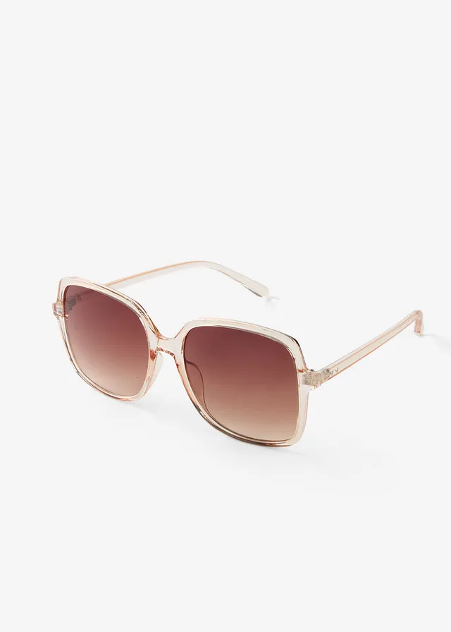 Zonnebril, Kleur: beige transparant