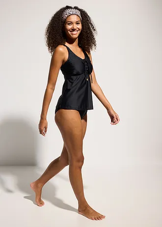 Tankini avec laçage (ens. 2 pces) • noir • Boutique bonprix