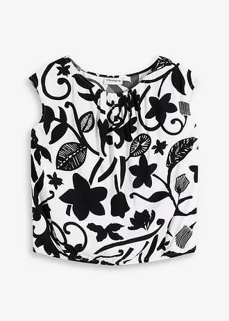 Korte blousetop van soepele viscose