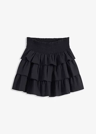 Fustă mini din bumbac 100% • negru • magazin bonprix