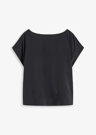 Tuniek met boothals, Kleur: zwart