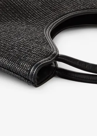 Slamená taška Shopper • čierna • obchod bonprix