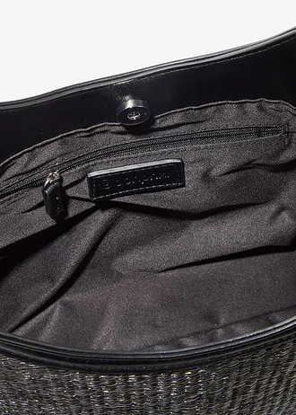 Slamená taška Shopper • čierna • obchod bonprix