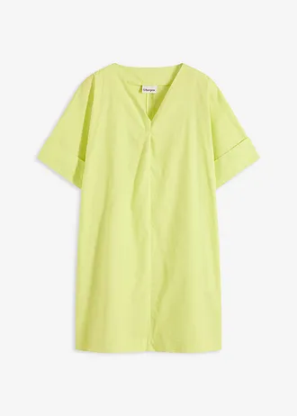 Robe-tunique 100% coton, Couleur: jaune citron