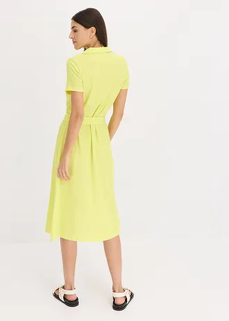 Jersey jurk van luchtige crèpe • citrusgeel • bonprix online shop