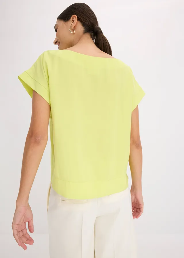Tuniek met boothals, Kleur: citrusgeel