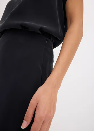 Midirok met soepele viscose • zwart • bonprix online shop