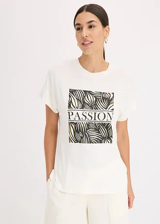 T-shirt met placement-print • wolwit • bonprix online shop