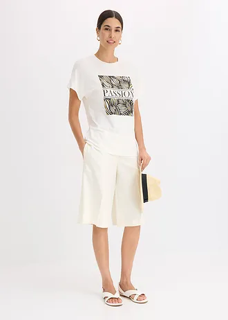 T-shirt met placement-print • wolwit • bonprix online shop