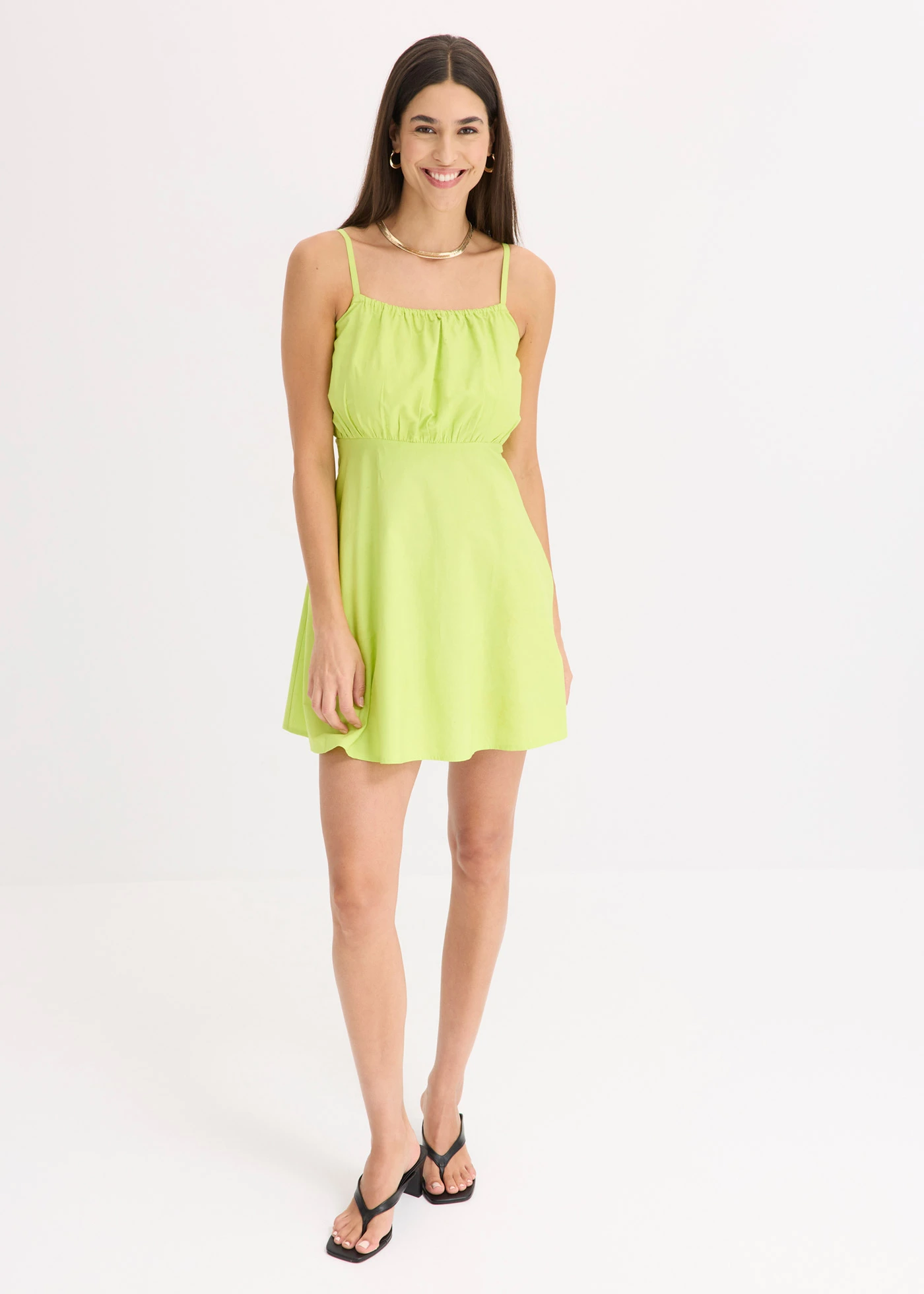 Mini jurk van biolgisch katoen • citrusgeel • bonprix online shop