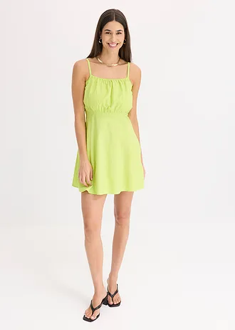 Mini jurk van biolgisch katoen • citrusgeel • bonprix online shop