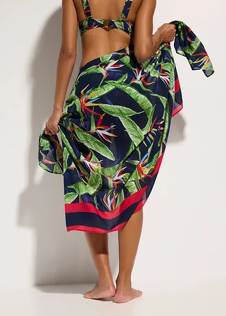Strandpareo • donkerblauw-groen-rood gebloemd • bonprix online shop