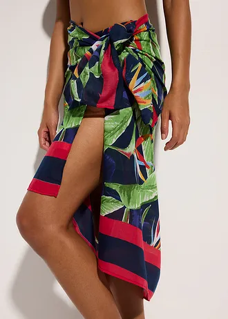 Strandpareo • donkerblauw-groen-rood gebloemd • bonprix online shop