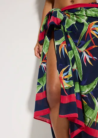 Strandpareo • donkerblauw-groen-rood gebloemd • bonprix online shop