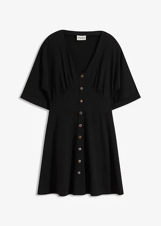 Getailleerde mini jurk • zwart • bonprix online shop