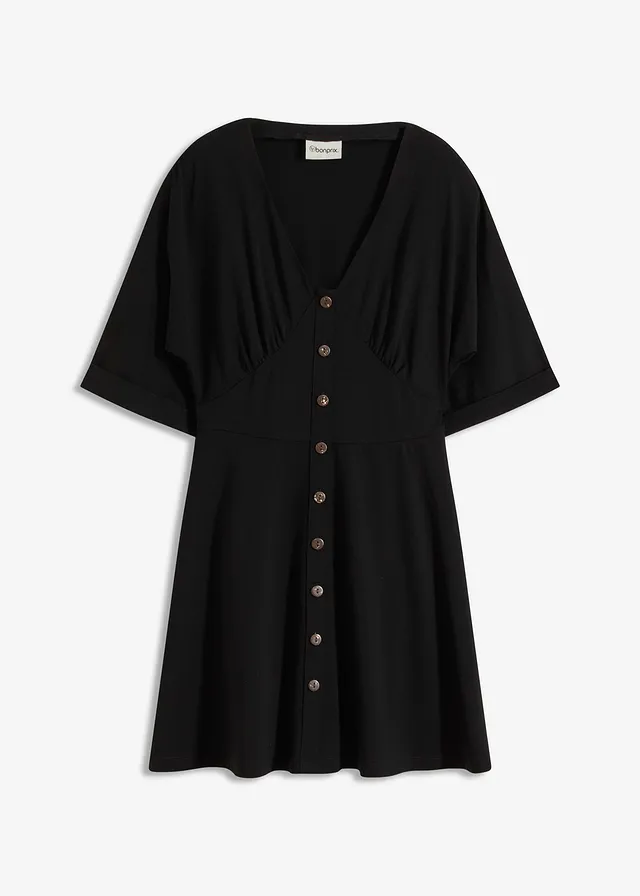 Robe courte et cintrée • noir • Boutique bonprix