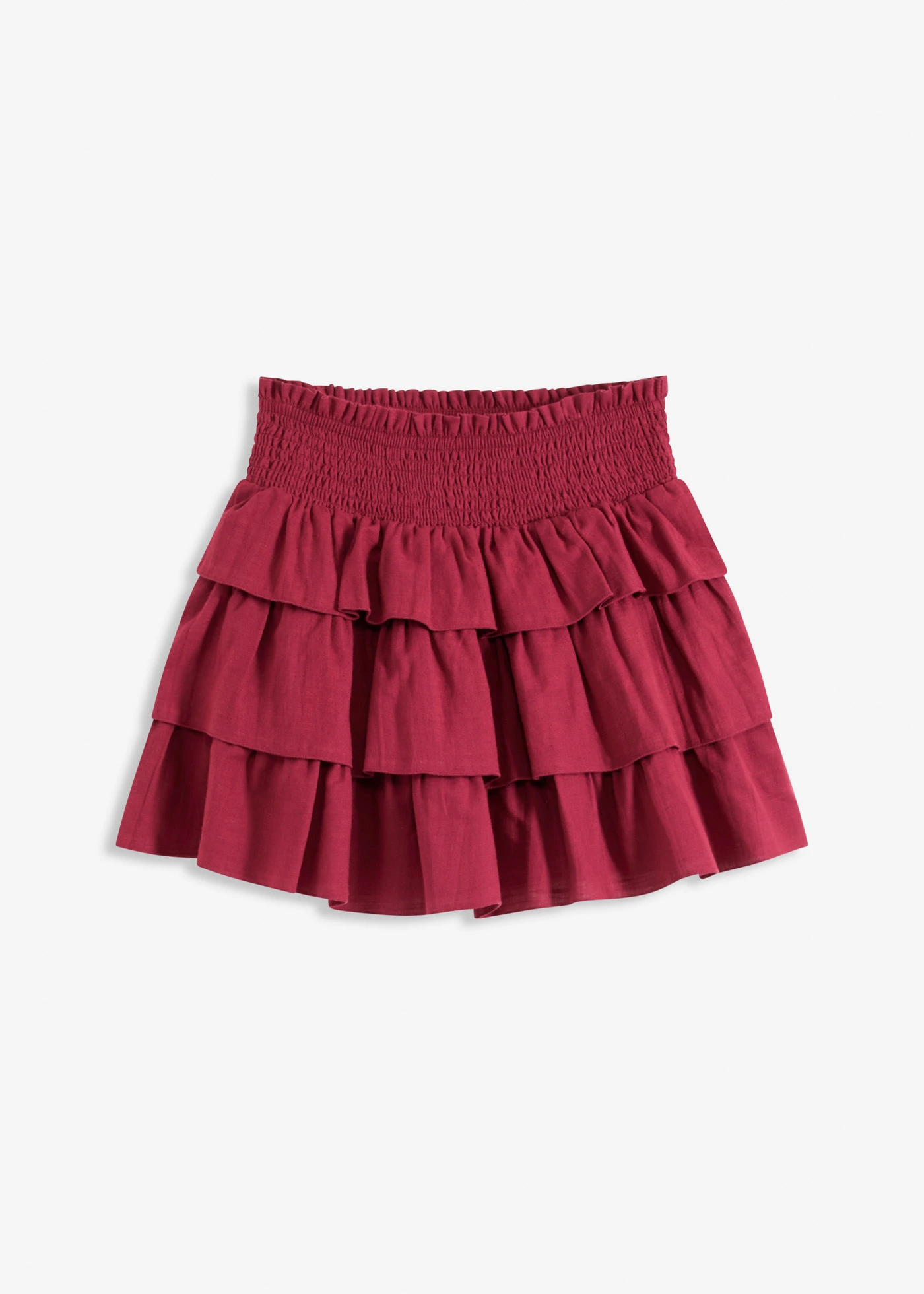 Mini sukňa z čistej bavlny • rododendronovo červená • obchod bonprix