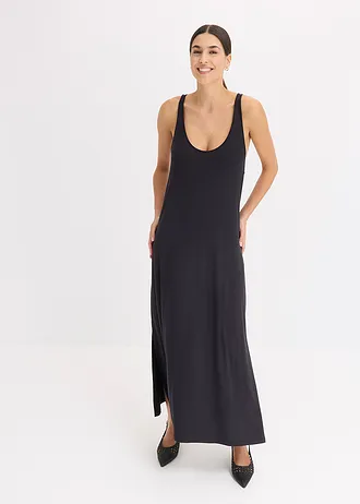Rochie din jerse din viscoză fluidă • negru • magazin bonprix