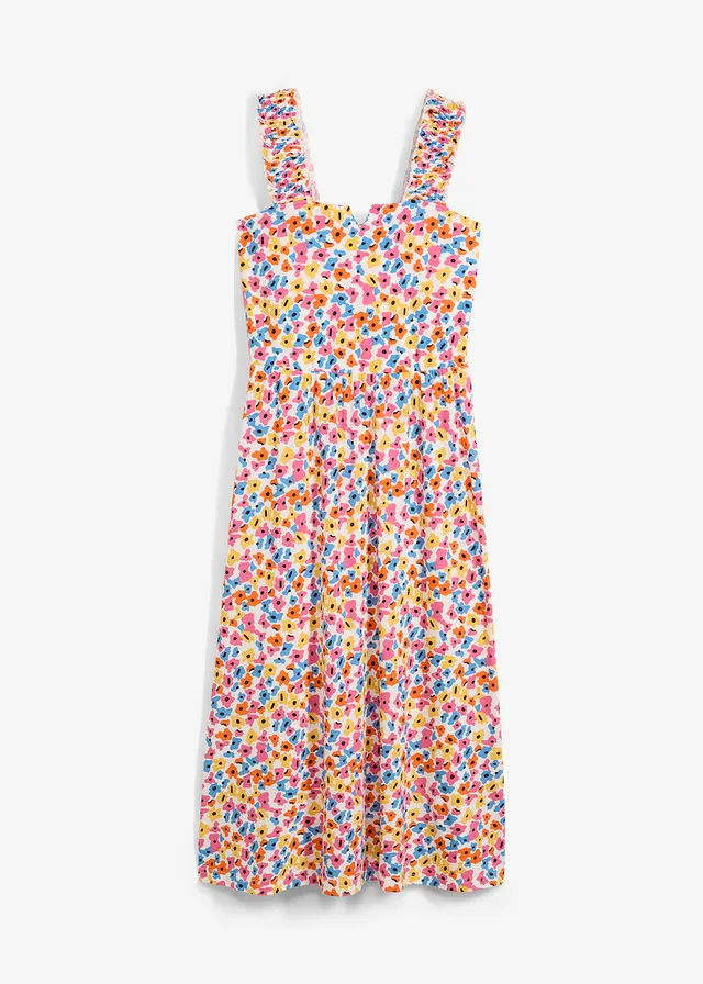 Rochie din material cu bumbac și viscoză