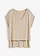 Oversized shirt van soepele viscosemix, Kleur: sand