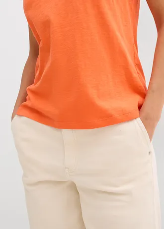 Tričko z čisté organické bavlny (2 ks v balení) • černá + mango • bonprix obchod