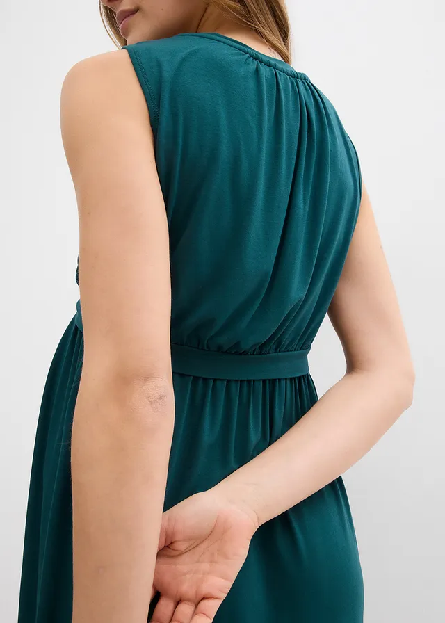 Robe 2en 1 de grossesse et d’allaitement en viscose • vert pétrole • product-page.page-title-suffix