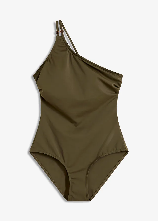 Costum de baie pe un umăr