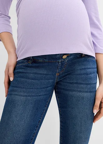 Těhotenské džíny, 7/8 délka, Slim • modrý denim • bonprix obchod