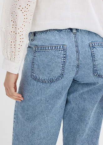 Dżinsy ciążowe w długości do kostki, boyfriend fit • jasnoniebieski denim • sklep bonprix