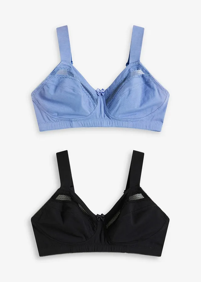 Sutien fără armătură cu bumbac organic (set/2 buc.)