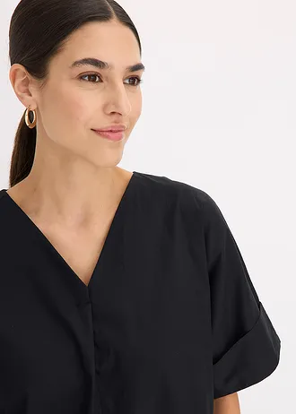 Tunikové šaty z čisté organické bavlny • černá • bonprix obchod