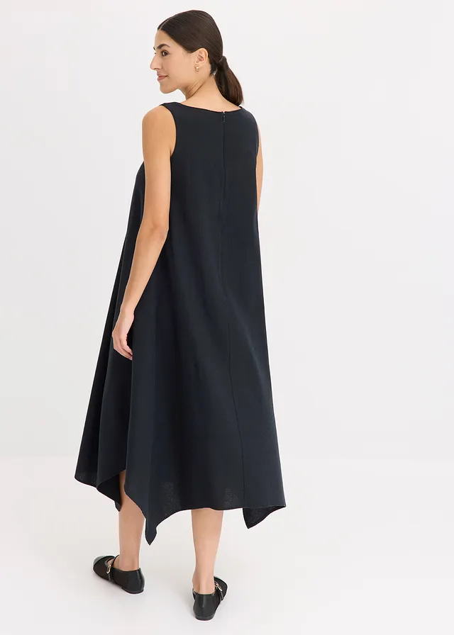 Robe débardeur en viscose mélangée, Couleur: noir
