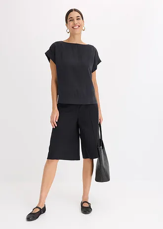 Tuniek met boothals, Kleur: zwart