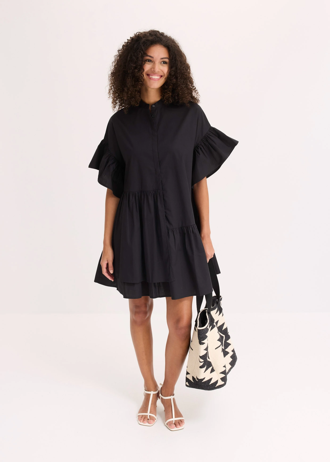 Tuniekjurk van biologisch katoen • zwart • bonprix online shop