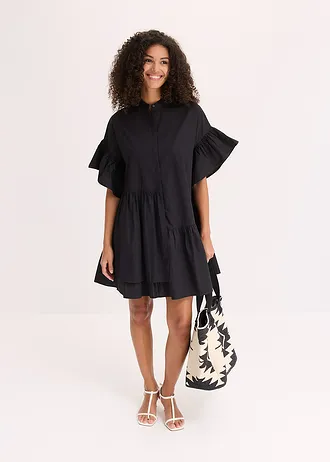 Tuniekjurk van biologisch katoen • zwart • bonprix online shop