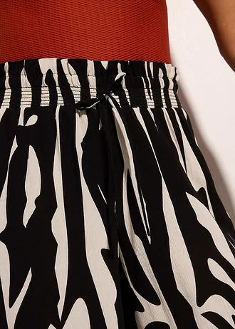 Strandnadrág puha viszkózból • fekete/bézs • bonprix áruház