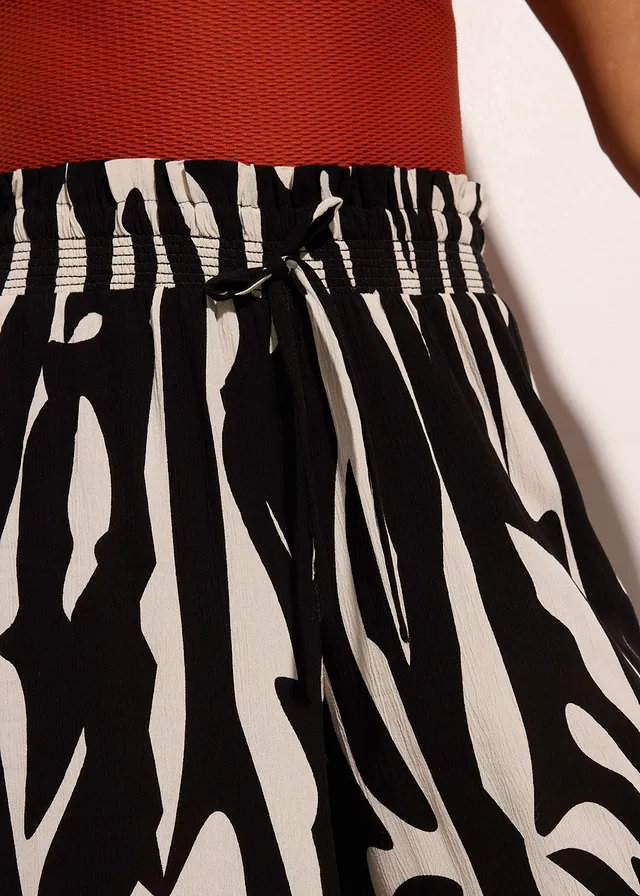 Pantalon de plage en viscose fluide • noir/beige • product-page.page-title-suffix