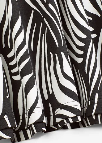 Jersey rok van biologisch katoen met stretch • zwart-wolwit gedessineerd • bonprix online shop