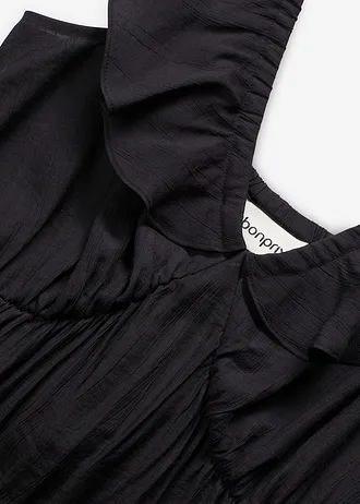 Jurk met bandjes van een fijne viscosemix • zwart • bonprix online shop