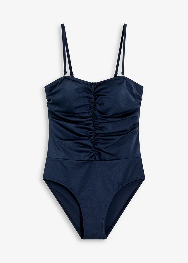Costum de baie shape din material lucios, cu efect de modelare mediu