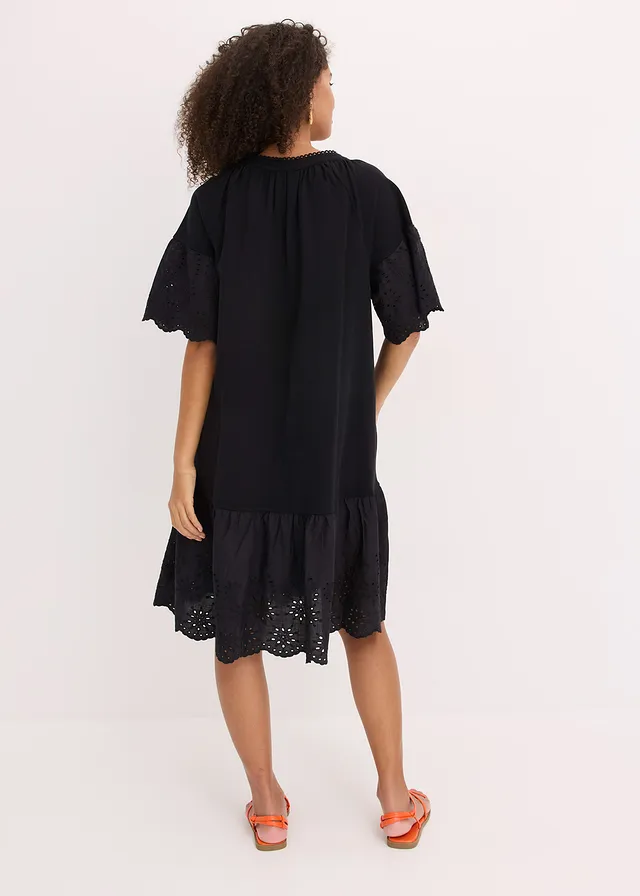 Robe-tunique 100% coton, Couleur: noir